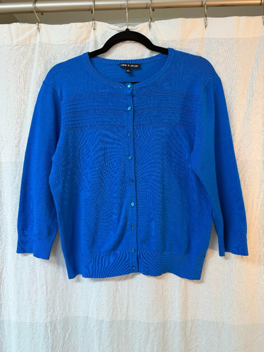 Women’s Button-Front 3/4 Sleeve Sweater Cardigan